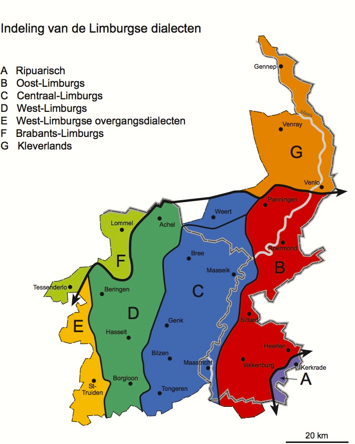 Een indeling van de Limburgse dialecten
